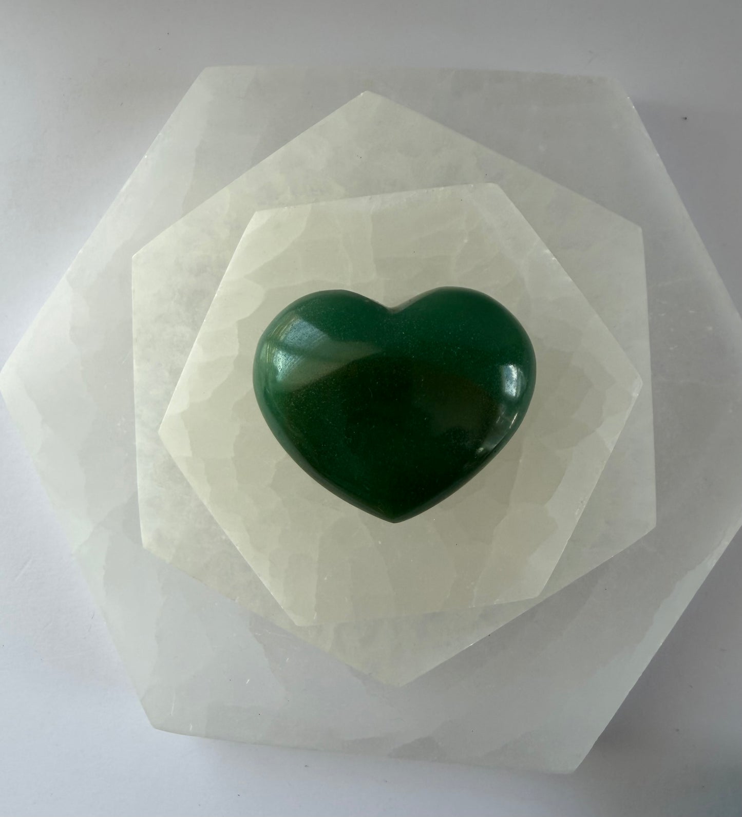 Green Aventurine Puffy Heart