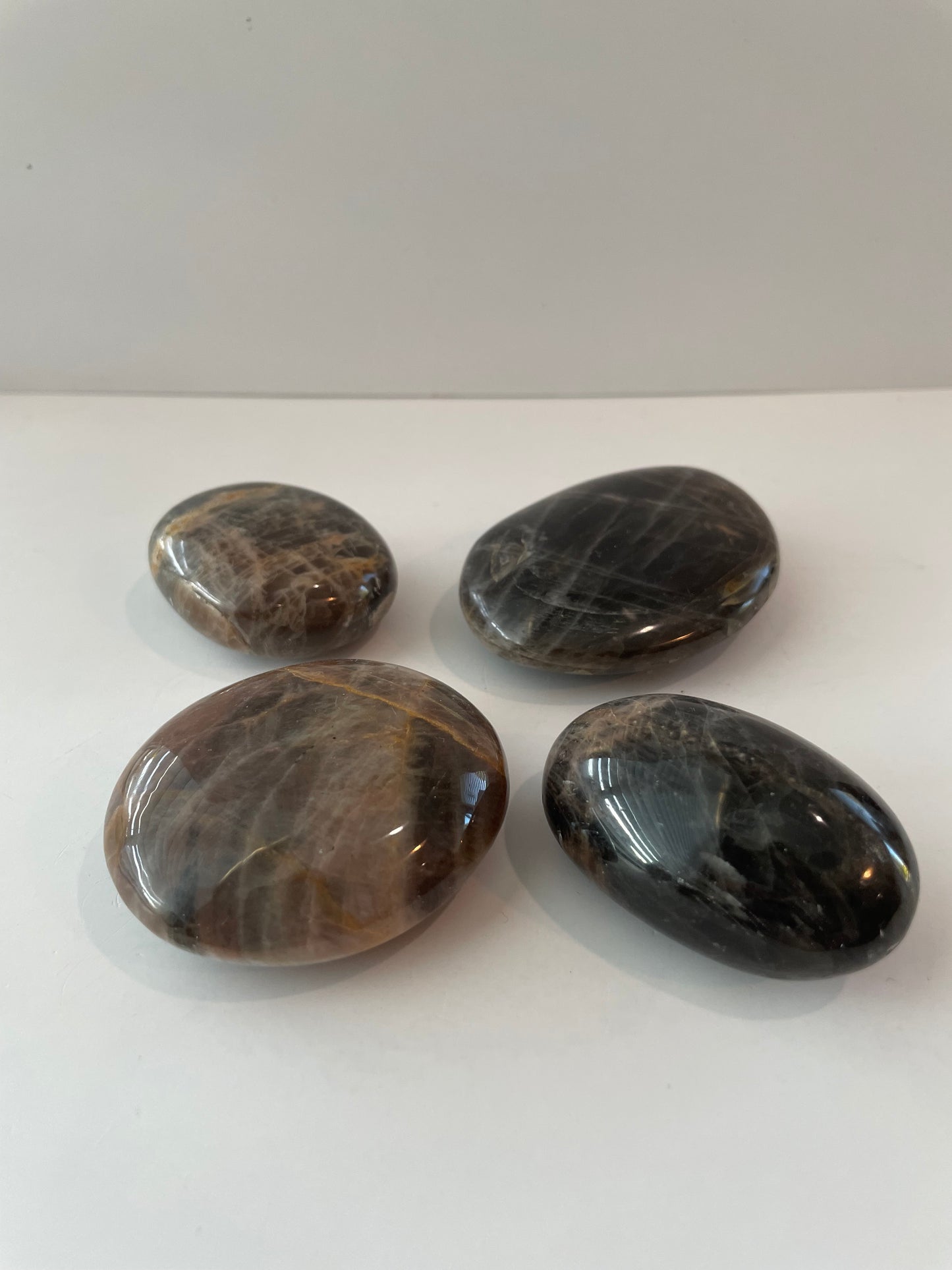 Black Moonstone Palm Stone *Intuitive Pick*
