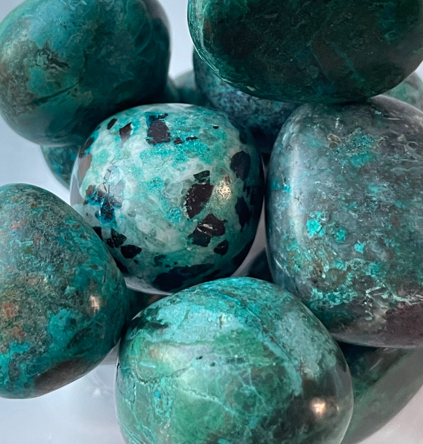 Raw Chrysocolla Tumbles *Intuitive Pick*
