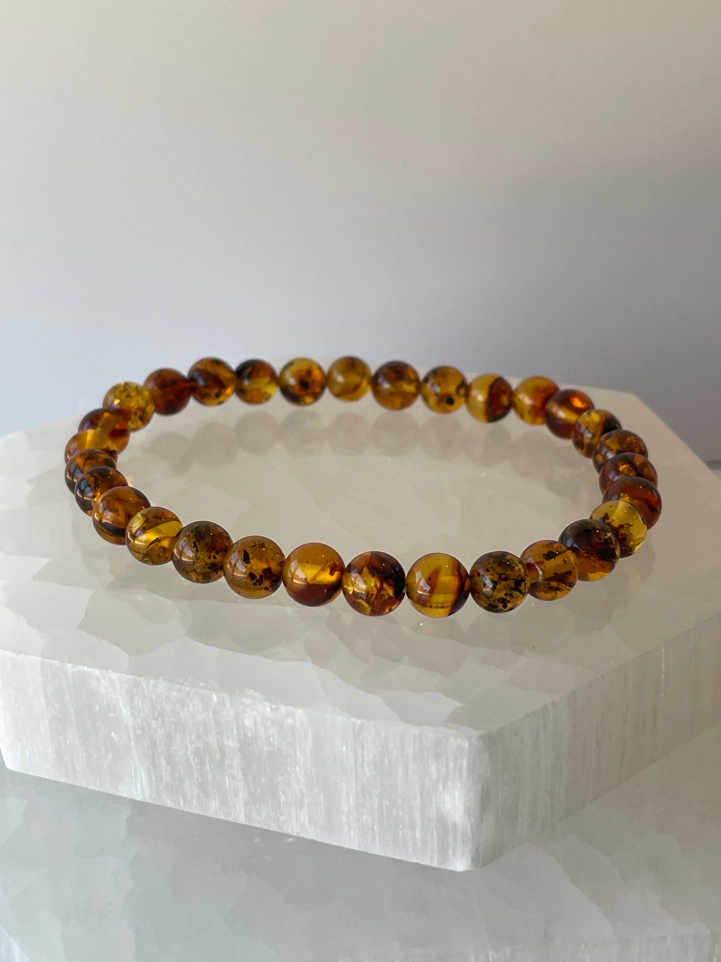 Ancient Amber Bracelet 6 mm