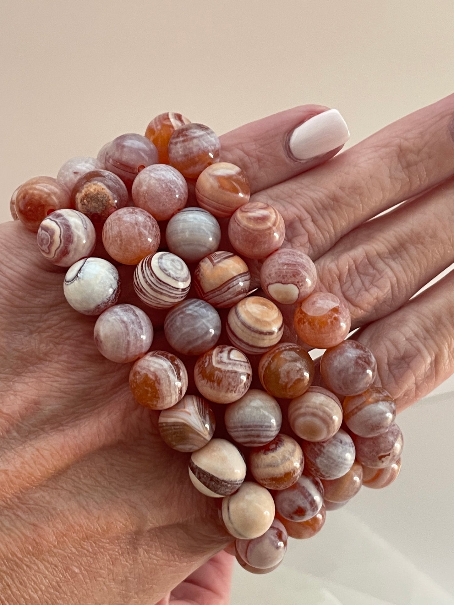 Opal Fire Agate Bracelet 10mm