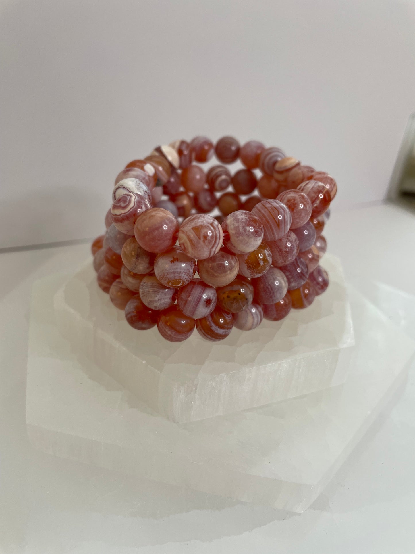 Opal Fire Agate Bracelet 10mm