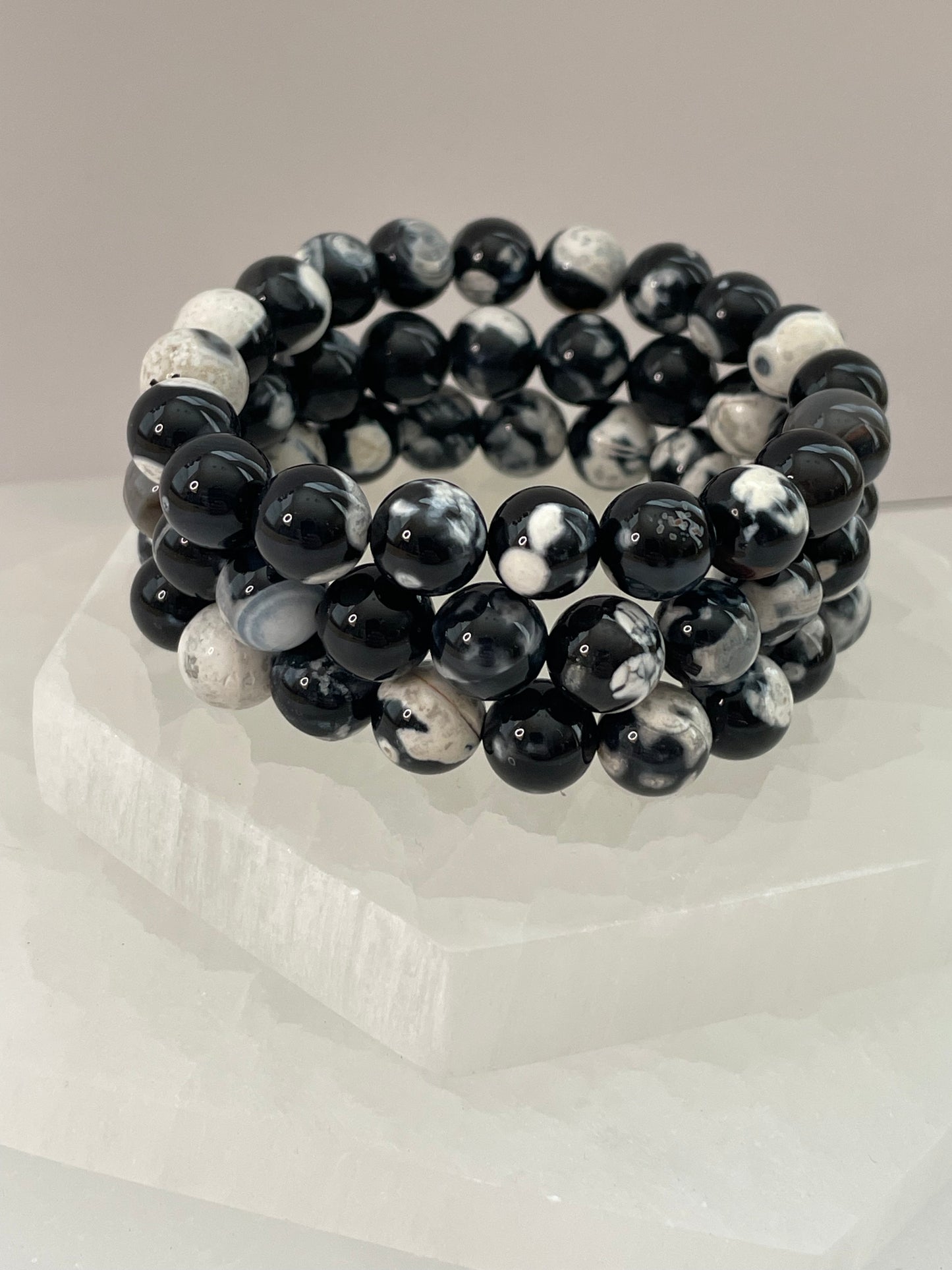 Orca Agate Bracelet 10mm