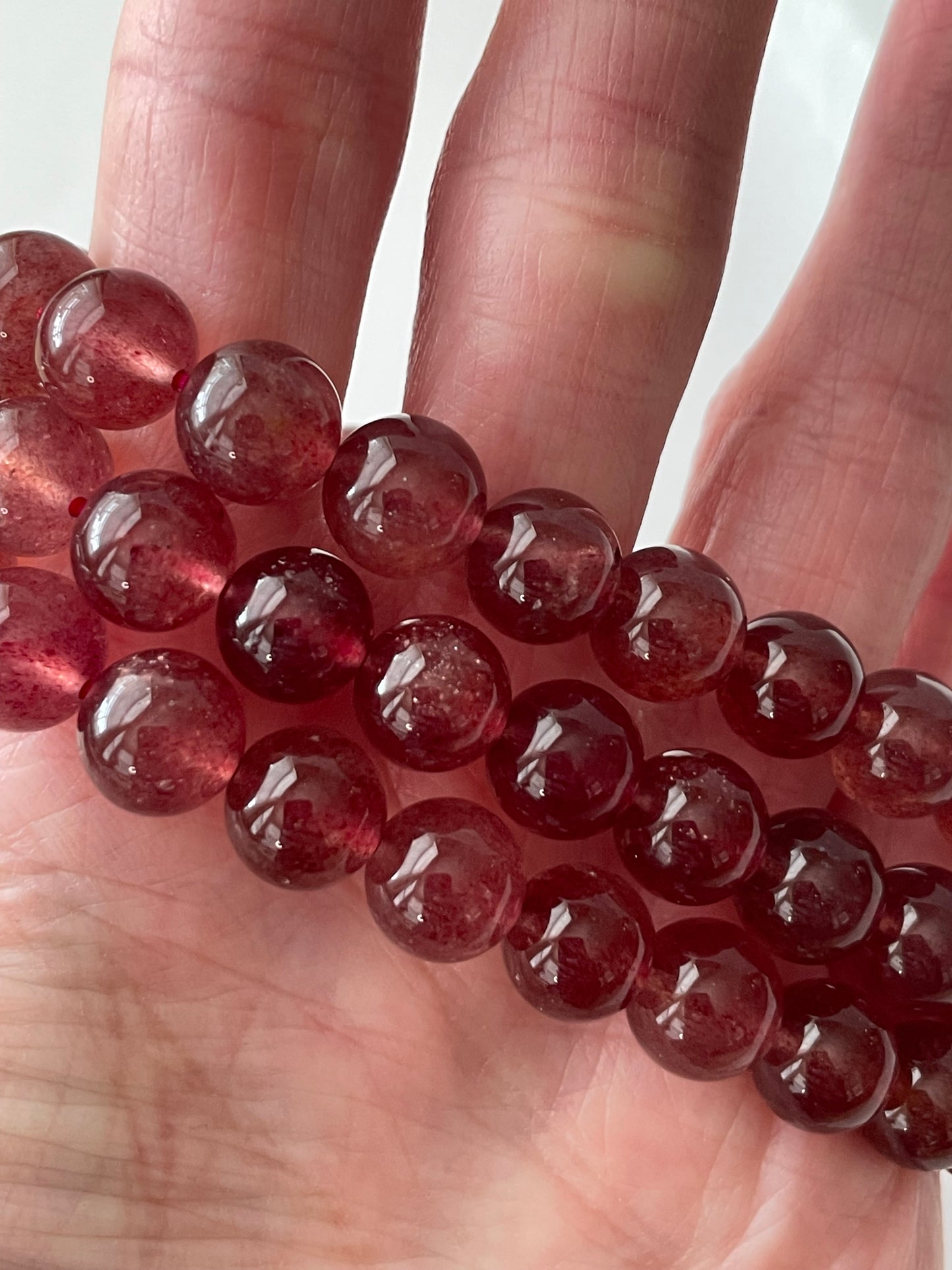 Strawberry Quartz Bracelet 8 mm