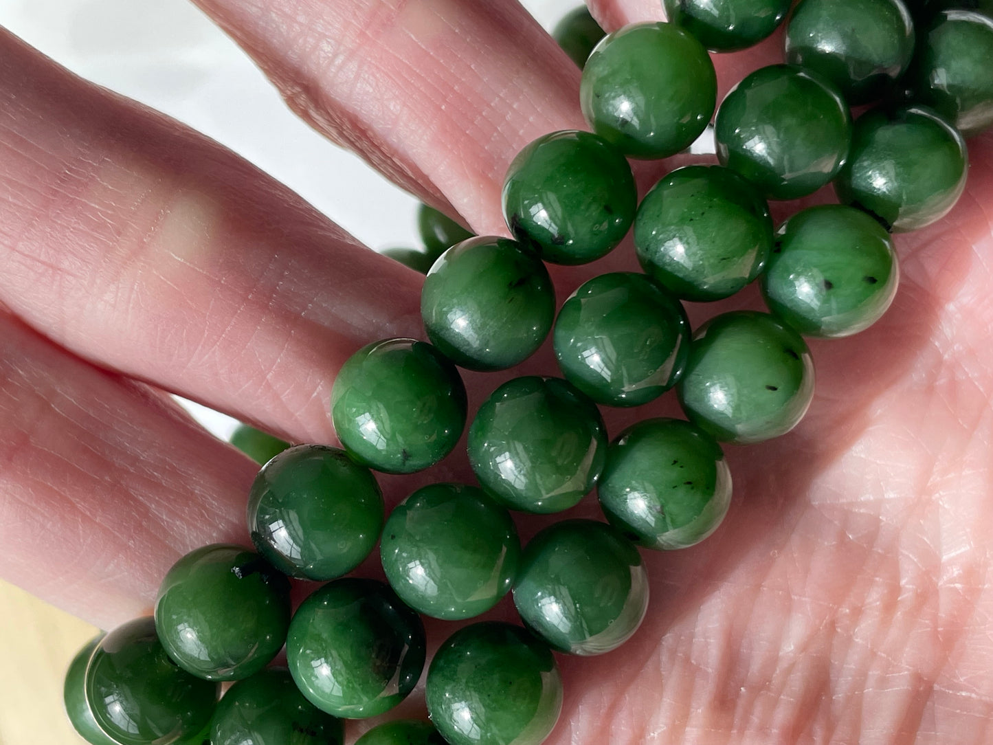 Russian Nephrite Jade Bracelet 9 mm