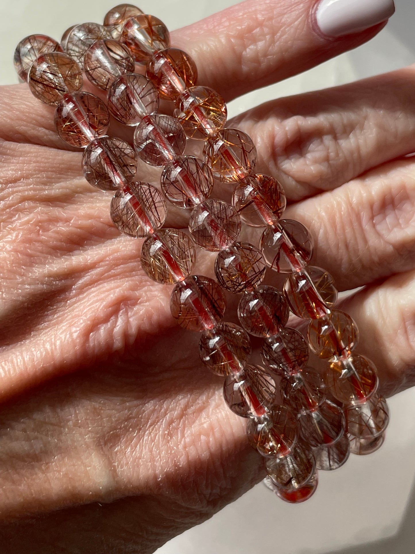 Red Rutile Quartz Bracelet 6 mm