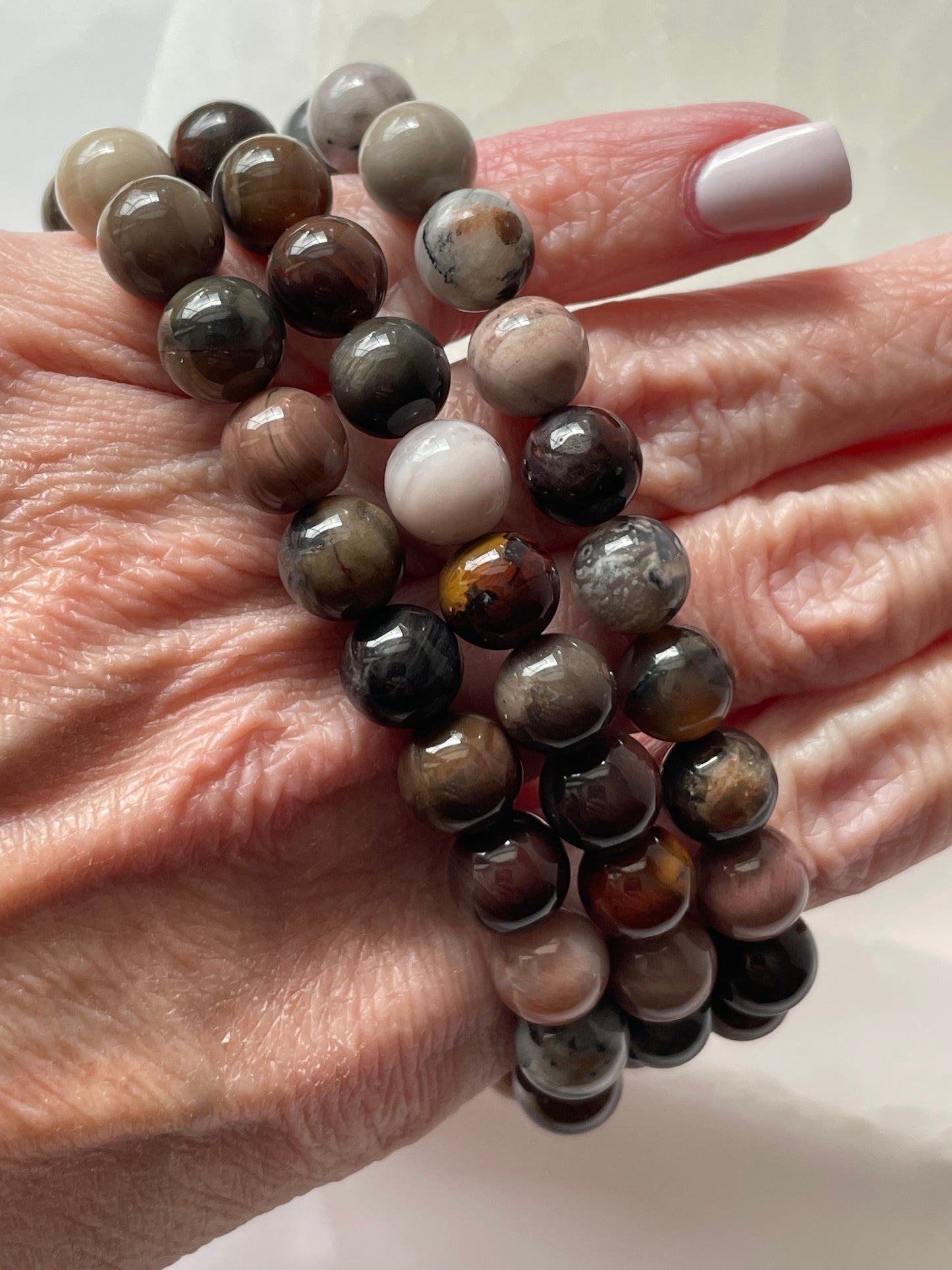 Petrified Wood Bracelet 8 mm