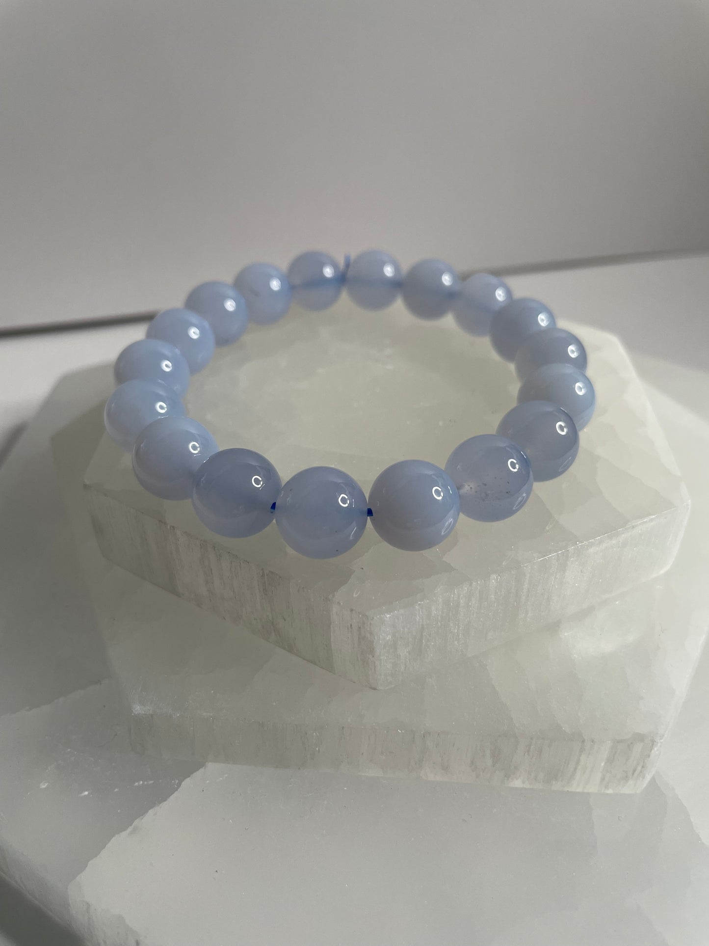 Blue Chalcedony Bracelet 12mm