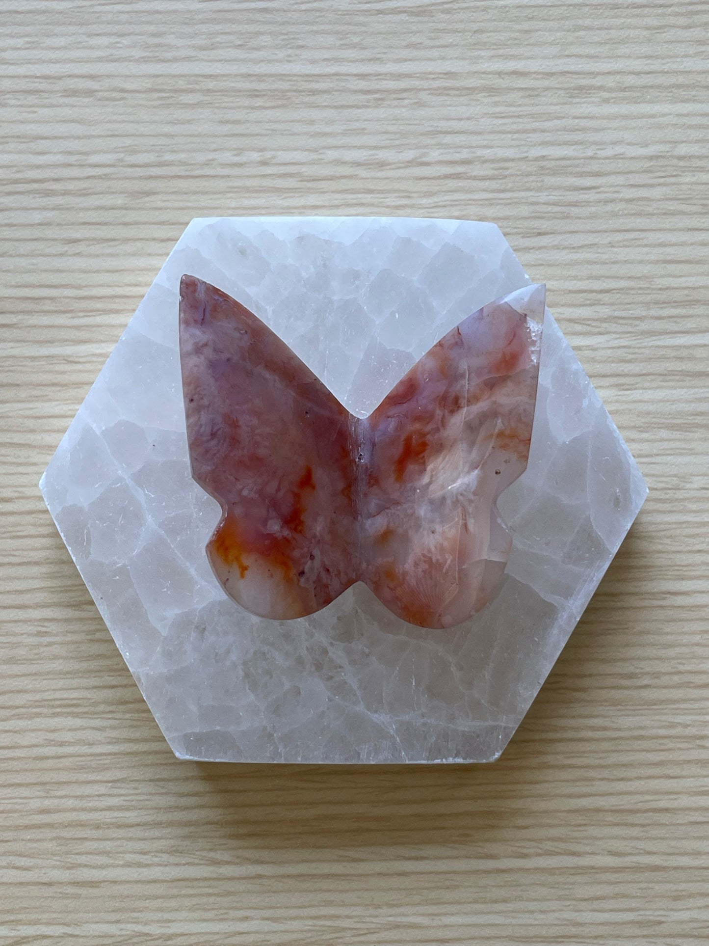 Pink Carnelian Butterfly 001