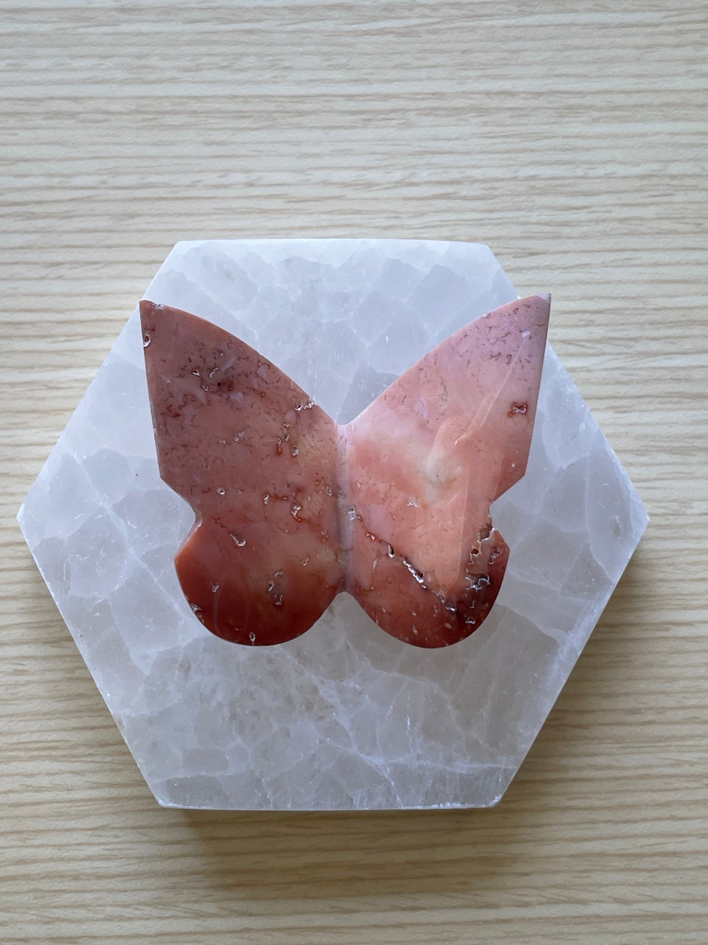 Pink Carnelian Butterfly 002