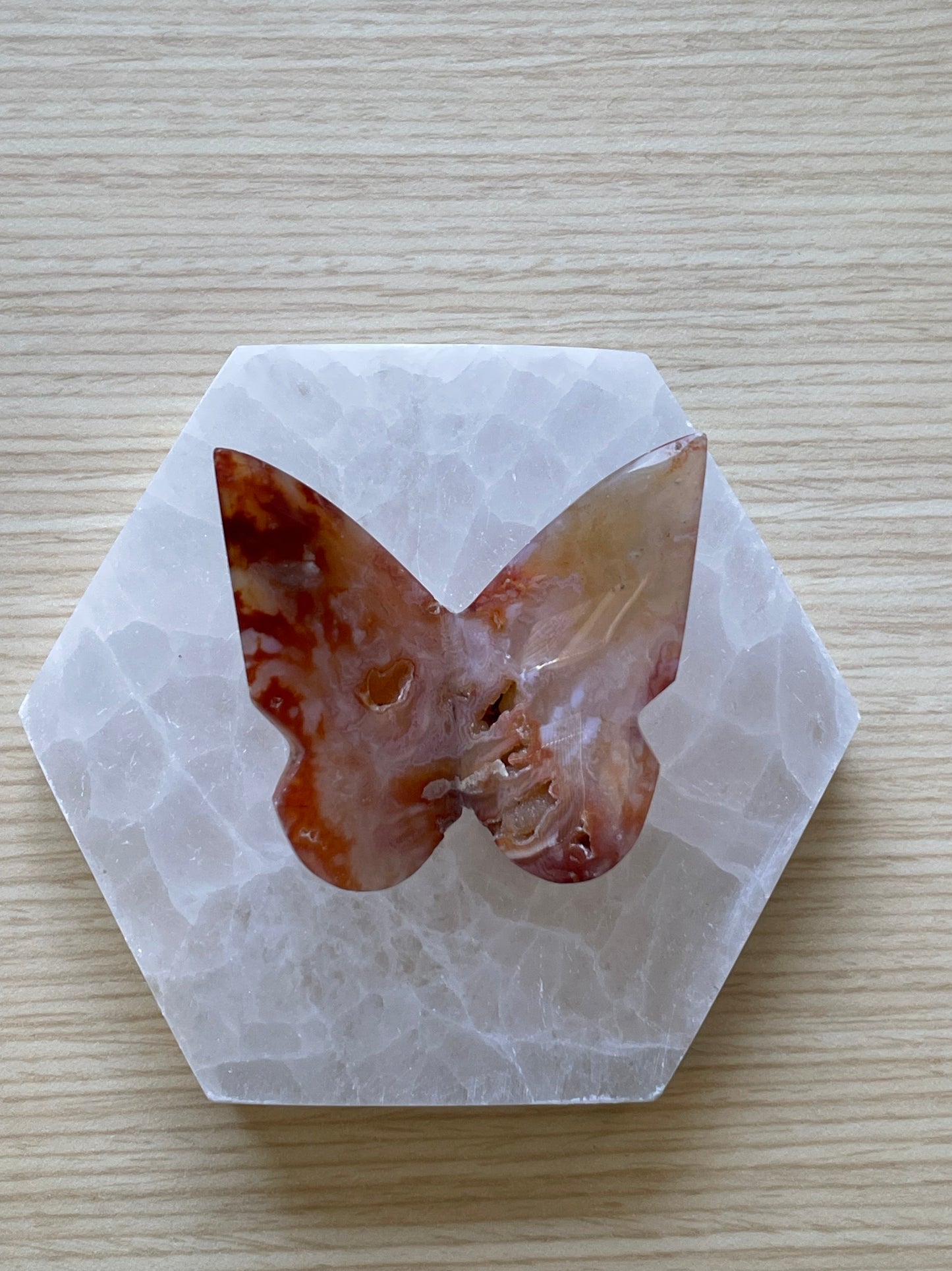 Pink Carnelian Butterfly 003