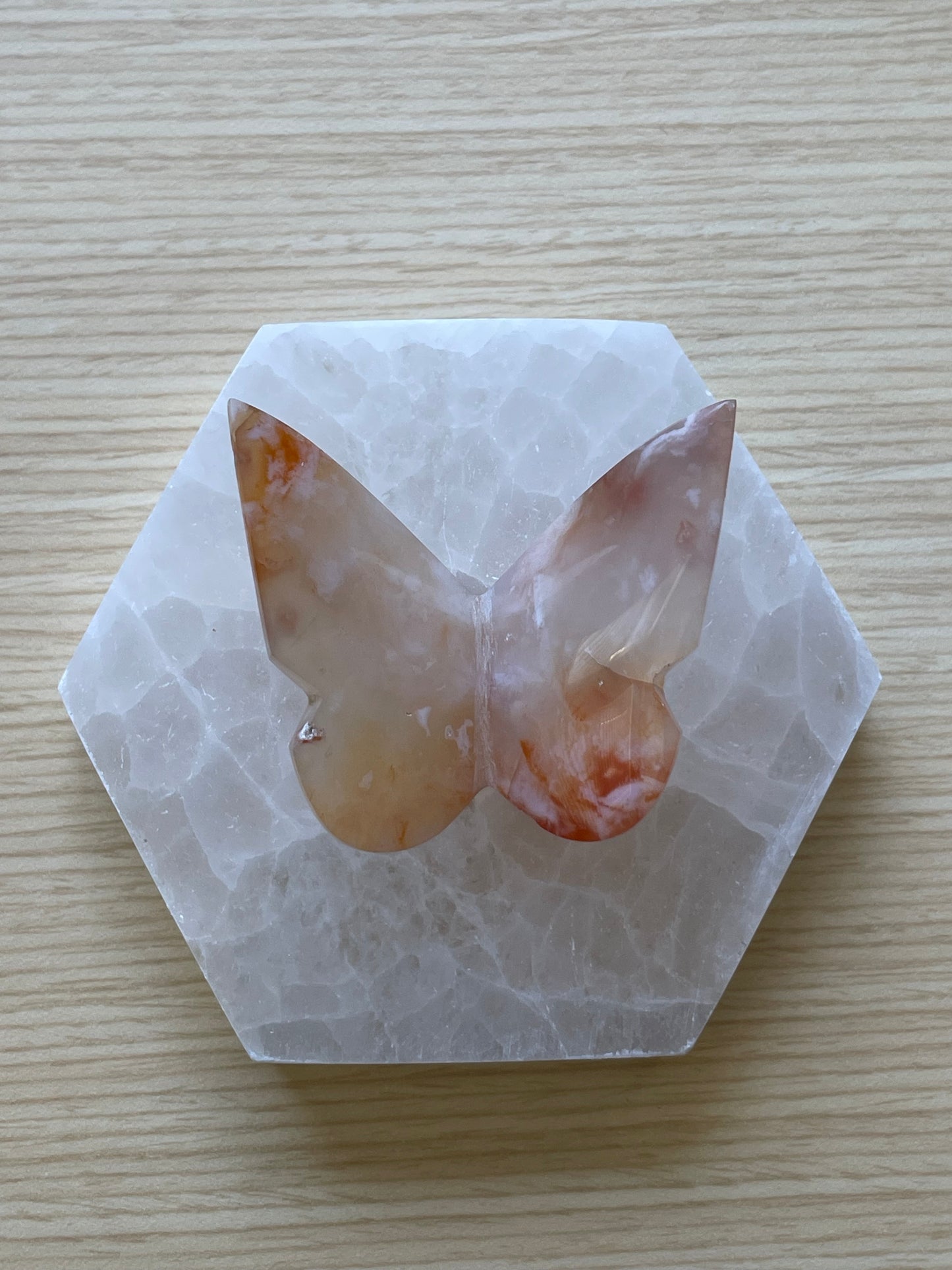 Pink Carnelian Butterfly 004