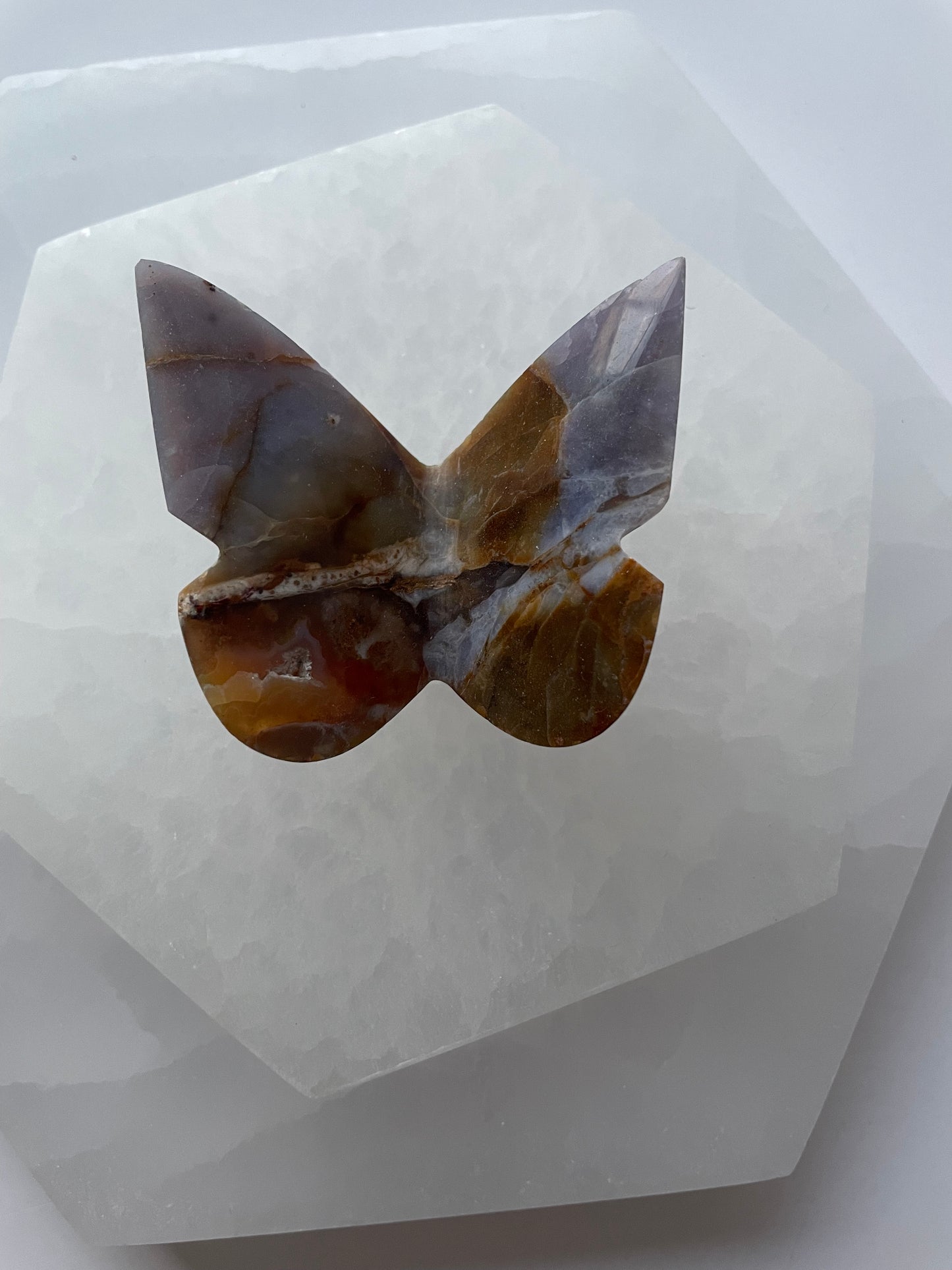 Purple Plume Agate Butterfly 002