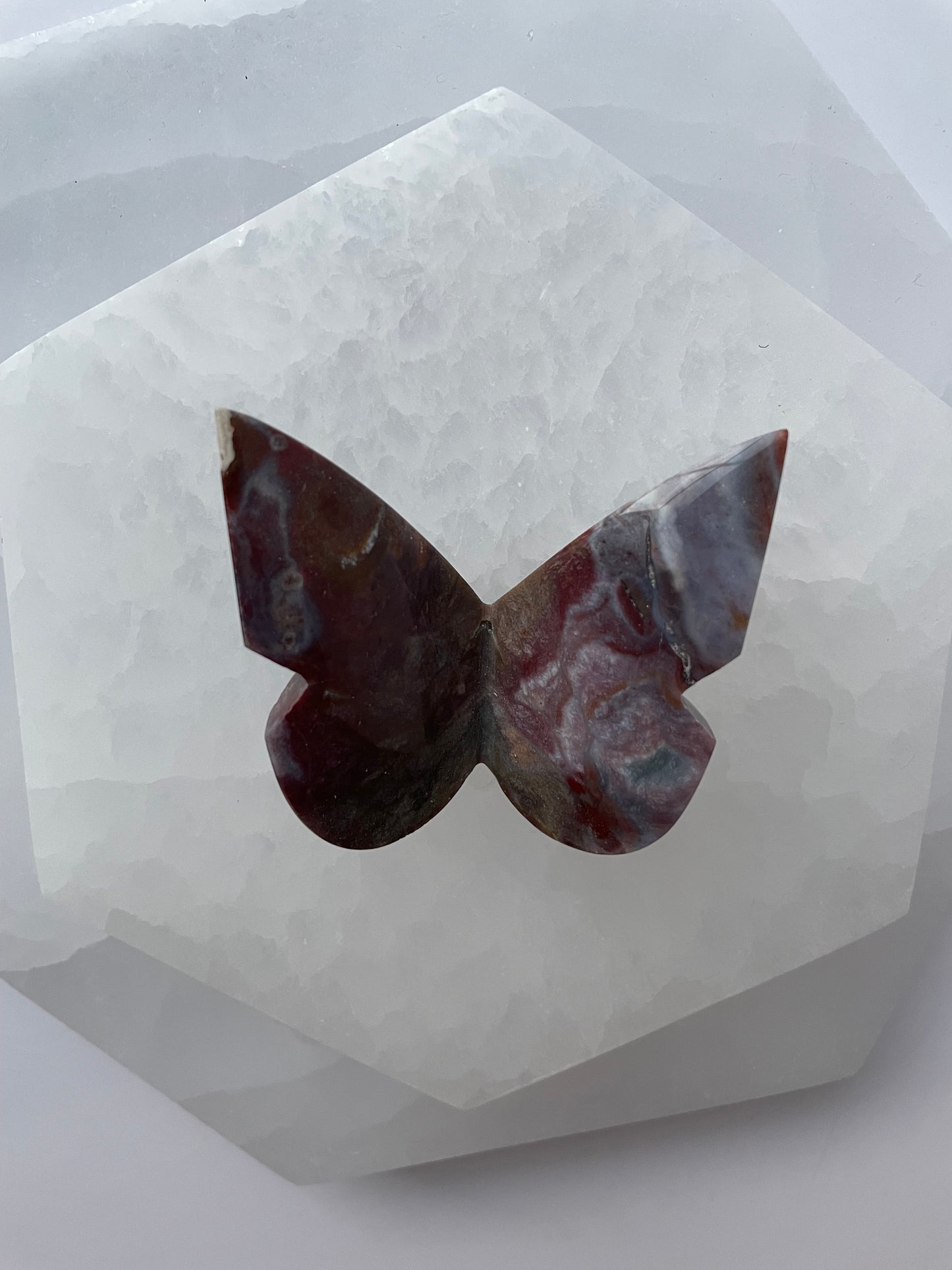Purple Plume Agate Butterfly 004