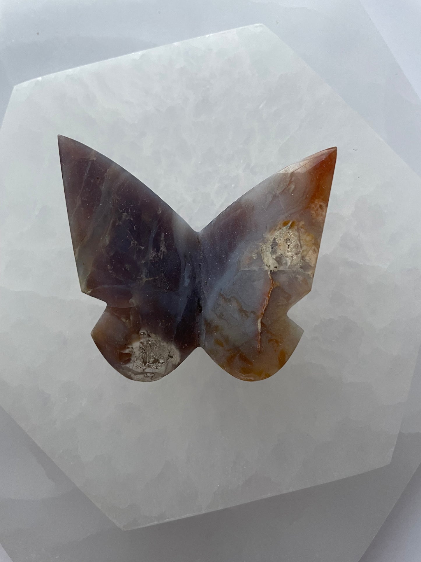 Purple Plume Agate Butterfly 005