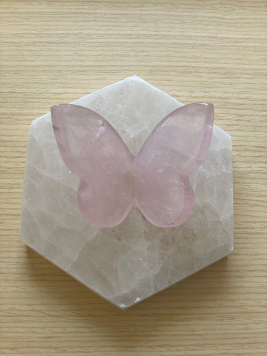 Rose Quartz Butterfly 001