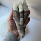 Flower Agate Dragon Head