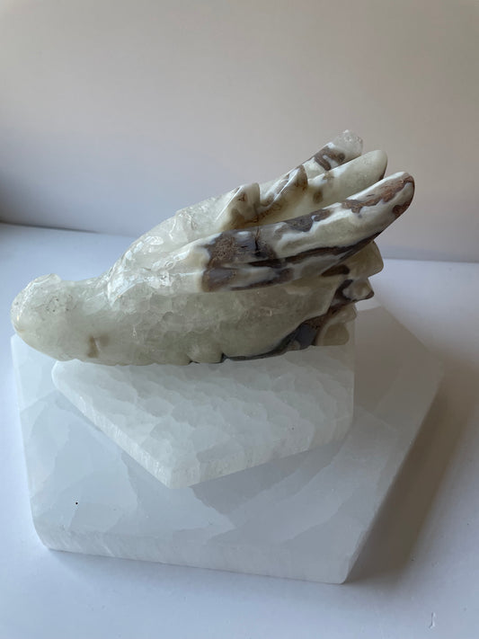 Flower Agate Dragon Head