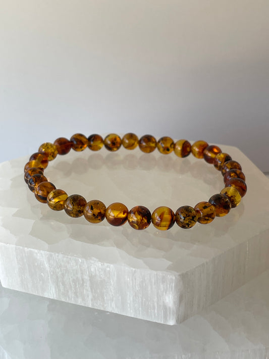 Ancient Amber Bracelet 6 mm