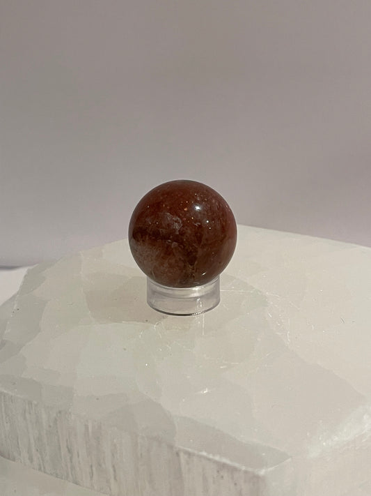 Peach Moonstone and Sunstone Small Sphere
