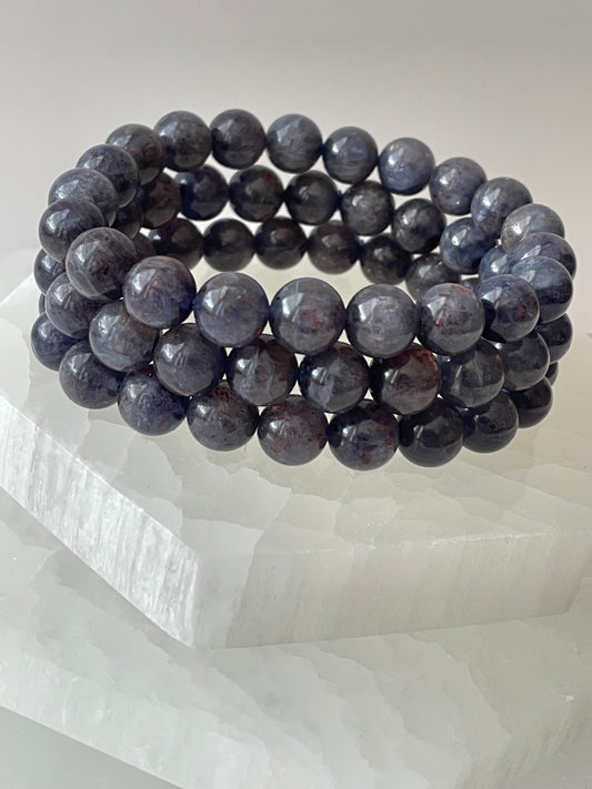 Iolite and Sunstone Bracelet 8 mm