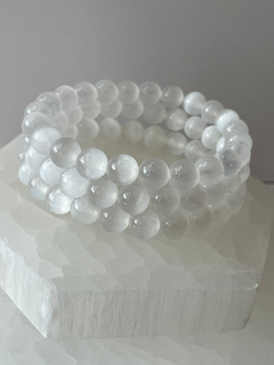 Selenite Bracelet 8 mm