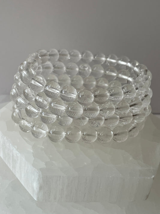 Clear Quartz Bracelet 8 mm