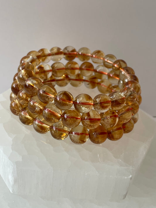 Natural Citrine Bracelet 9 mm