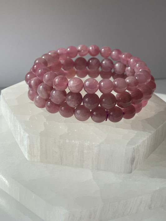 Purple Rose Quartz Bracelet 6 mm