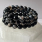 Black Flower Agate Bracelet 10 mm