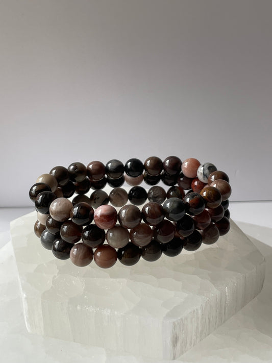 Petrified Wood Bracelet 8 mm