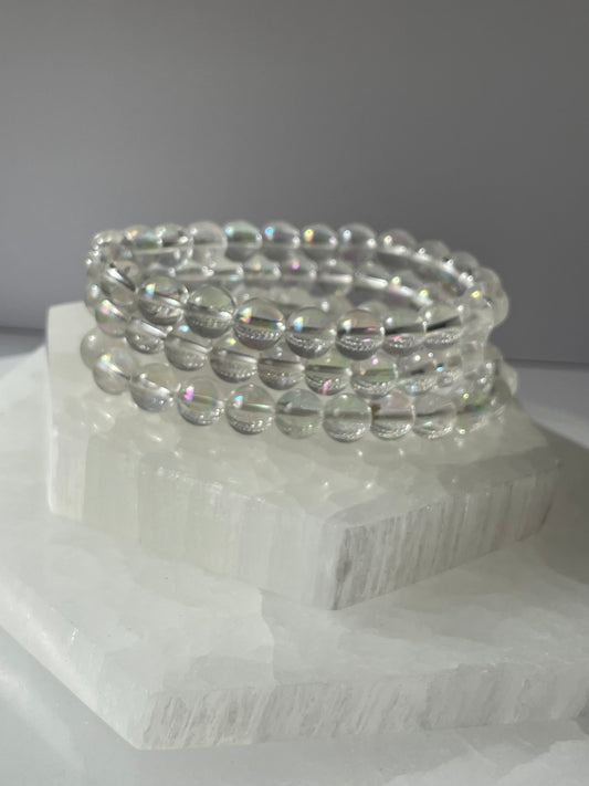 Aura Clear Quartz Bracelet 8 mm