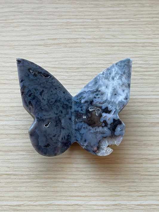 Blue Plume Agate Butterfly 1
