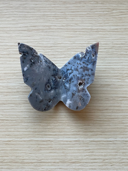 Blue Plume Agate Butterfly 2