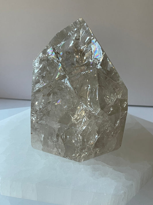 Crackle Smoky Quartz Tower