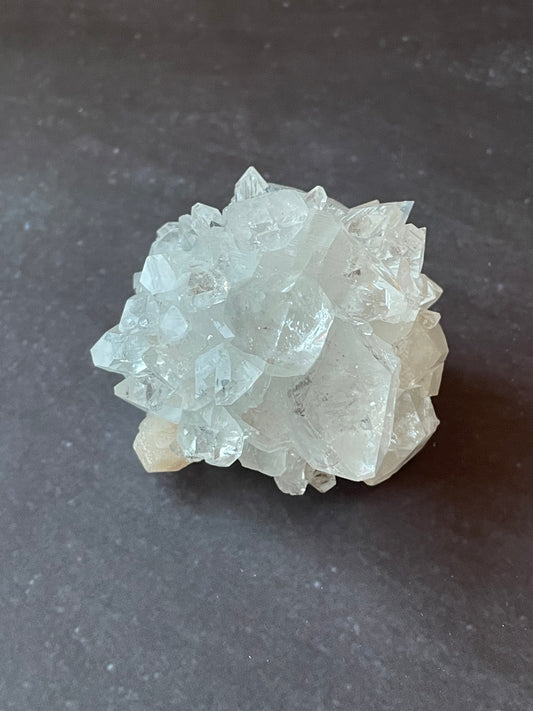Water Clear Apophyllite DT Cluster with Stillbite