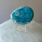 Natural Larimar palmstone gemstone with soft sky blue tones