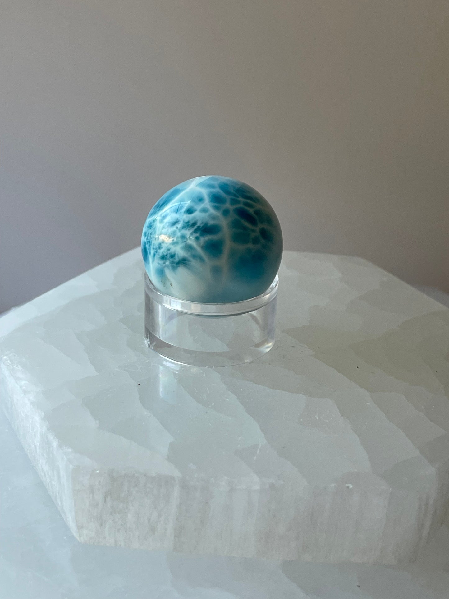 AA Grade Larimar Sphere Rare 3 *RARE*
