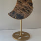 Black Moonstone Moon with Stand